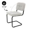 Chaise tubulaire Kick Yves - Blanc