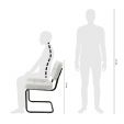 Chaise tubulaire Kick Yves - Blanc