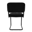 Chaise tubulaire Kick Yves - Noir