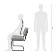 Chaise tubulaire Kick Yves - Gris