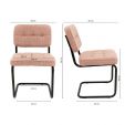 Chaise tubulaire Kick Yves - Rose