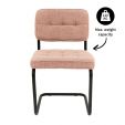 Chaise tubulaire Kick Yves - Rose