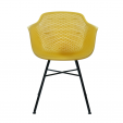 Set de 4 Chaise d’extérieur Kick Indy - Jaune
