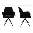 Chaise tournante Kick Alex - Noir
