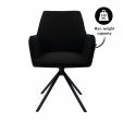 Chaise tournante Kick Alex - Noir