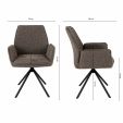 Chaise tournante Kick Alex - Taupe
