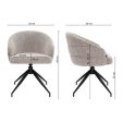 Chaise tournante Kick Ava - Taupe