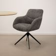 Chaise tournante Kick Fer - Gris foncé