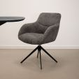 Chaise tournante Kick Fer - Gris foncé