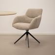 Chaise tournante Kick Fer - Beige