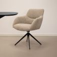 Chaise tournante Kick Fer - Beige