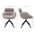 Chaise tournante Kick Kian - Gris