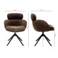 Chaise tournante Kick Kian - Taupe