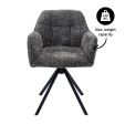 Chaise tournante Kick Luc - Gris foncé