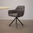 Chaise tournante Kick Luc - Gris foncé