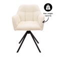 Chaise tournante Kick Luc - Crème