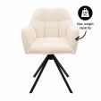 Chaise tournante Kick Luc - Crème