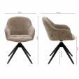 Chaise tournante Kick Matt - Taupe