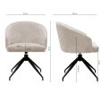 Chaise tournante Kick Merle - Champagne