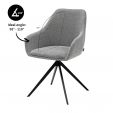 Chaise tournante Kick Mex - Gris foncé