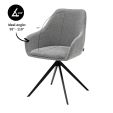Chaise tournante Kick Mex - Gris foncé