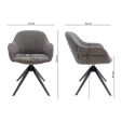 Chaise tournante Noel - Gris foncé