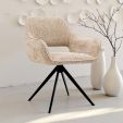 Chaise tournante Kick Nori - Champagne