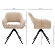Chaise tournante Kick Nori - Champagne
