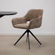 Chaise tournante Kick Nori - Taupe