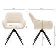 Chaise tournante Kick Nori - Crème