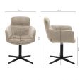 Chaise tournante Kick Noud - Beige