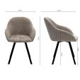 Chaise tournante Kick Olof - Taupe