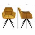 Chaise tournante Tom - Or