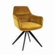 Chaise tournante Tom - Or