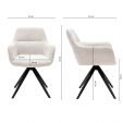 Chaise tournante Tom Texture - Champagne