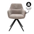 Chaise tournante Texture - Taupe