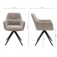 Chaise tournante Texture - Taupe