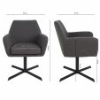 Chaise tournante Kick Viktor Boucle - Gris foncé