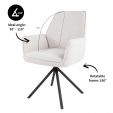 Chaise tournante Kick Alex - Blanc
