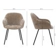 Chaise de salle à manger Kick Arda - Taupe
