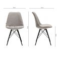 Chaise de salle à manger Kick Bren - Gris