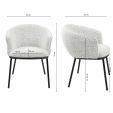 Chaise de salle à manger Kick Duke - Noir/Blanc - Noir/blanc tacheté