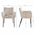 Chaise de salle à manger Kick Goos - Gris/Beige