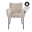 Chaise de salle à manger Kick Goos - Gris/Beige
