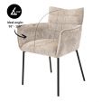 Chaise de salle à manger Kick Goos - Gris/Beige