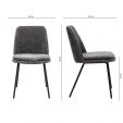 Chaise de salle à manger Jet - Gris foncé
