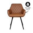 Chaise pour salle à manger Kick Karl - Cognac