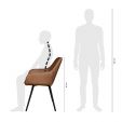 Chaise pour salle à manger Kick Karl - Cognac