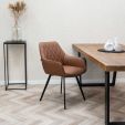 Chaise pour salle à manger Kick Karl - Cognac