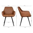 Chaise pour salle à manger Kick Karl - Cognac